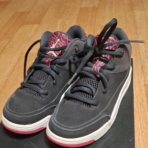 Jordan Black and Pink Sneakers Athletic Low-Top